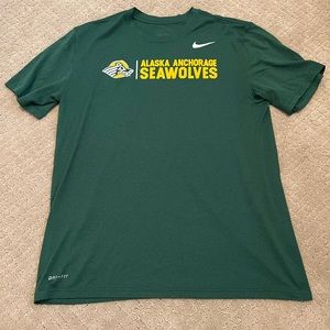 Green Nike Alaska Anchorage Sea Wolves Mens Tee